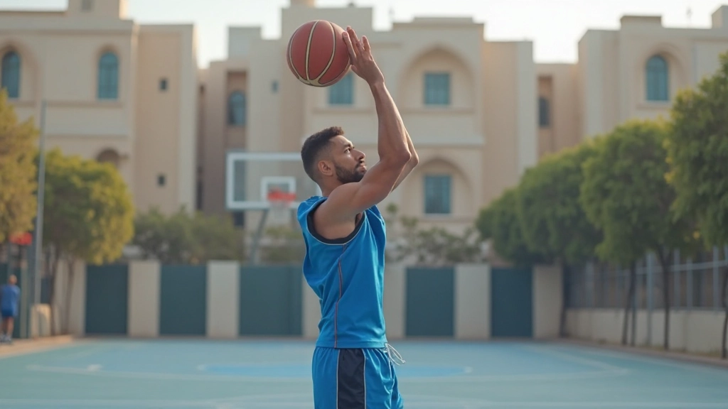 لاعب يقوم بتمرين التصويب من مسافات مختلفة